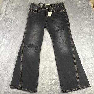 Levis Noughties Bootcut Jeans Womens 31x30 Black‎ mid Rise Distressed NEW $98